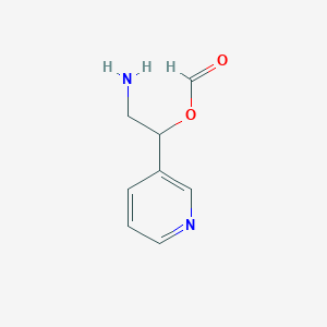 molecular formula C8H10N2O2 B13132789 2-Amino-1-(pyridin-3-yl)ethylformate 