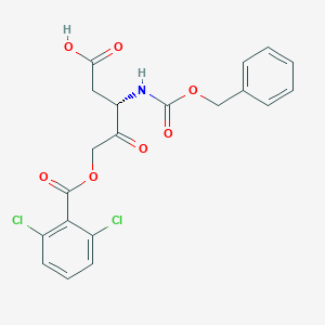 molecular formula C20H17Cl2NO7 B131328 Z-Asp-CH2-DCB CAS No. 153088-73-4