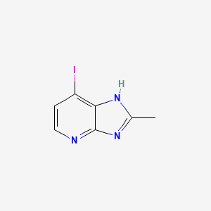 molecular formula C7H6IN3 B13132826 7-iodo-2-methyl-3H-imidazo[4,5-b]pyridine 