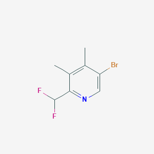 molecular formula C8H8BrF2N B13132906 5-Bromo-2-(difluoromethyl)-3,4-dimethylpyridine 