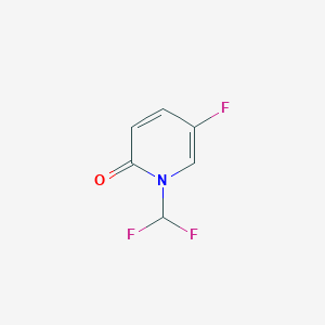 molecular formula C6H4F3NO B13132921 1-(Difluoromethyl)-5-fluoropyridin-2(1H)-one 