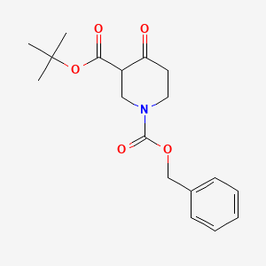 molecular formula C18H23NO5 B13132948 1-Benzyl3-(tert-butyl)4-oxopiperidine-1,3-dicarboxylate 