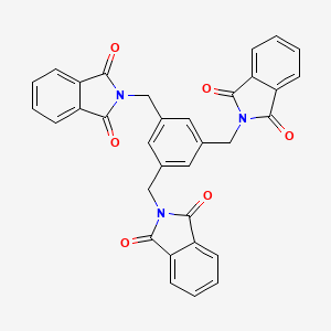 molecular formula C33H21N3O6 B13132996 2,2',2''-(Benzene-1,3,5-triyltris(methylene))tris(isoindoline-1,3-dione) 