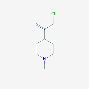 molecular formula C9H16ClN B13133033 4-(3-Chloroprop-1-en-2-yl)-1-methylpiperidine 