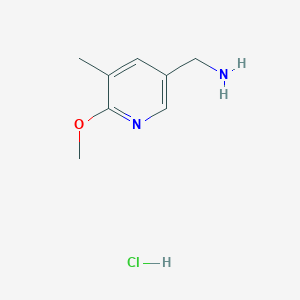 molecular formula C8H13ClN2O B13133089 (6-Methoxy-5-methylpyridin-3-yl)methanamine;hydrochloride CAS No. 1033439-61-0