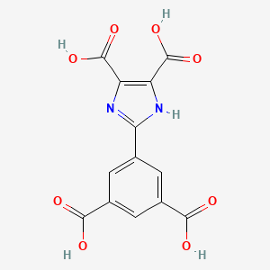 molecular formula C13H8N2O8 B13133100 1H-Imidazole-4,5-dicarboxylic acid, 2-(3,5-dicarboxyphenyl)- 