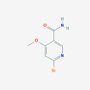 molecular formula C7H7BrN2O2 B13133109 6-Bromo-4-methoxynicotinamide 