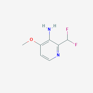 molecular formula C7H8F2N2O B13133115 2-(Difluoromethyl)-4-methoxypyridin-3-amine 