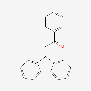 molecular formula C21H14O B13133131 Ethanone, 1-phenyl-2-(9-fluorenylidene)- CAS No. 5653-33-8