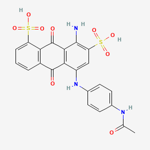 5-((4-(Acetylamino)phenyl)amino)-8-amino-9,10-dihydro-9,10-dioxoanthracene-1,7-disulphonic acid