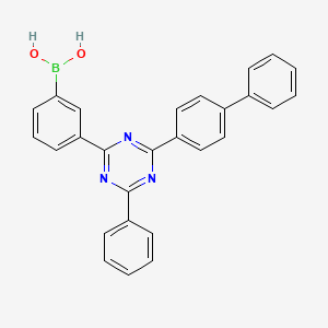 [3-[4-Phenyl-6-(4-phenylphenyl)-1,3,5-triazin-2-yl]phenyl]boronic acid