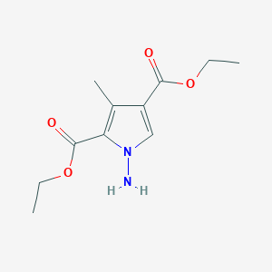 molecular formula C11H16N2O4 B1313316 1-氨基-3-甲基-1H-吡咯-2,4-二羧酸二乙酯 CAS No. 427878-69-1