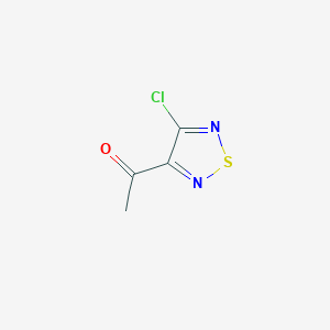 molecular formula C4H3ClN2OS B13133161 1-(4-Chloro-1,2,5-thiadiazol-3-yl)ethanone 