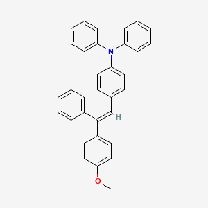 molecular formula C33H27NO B13133229 4-(2-(4-Methoxyphenyl)-2-phenylvinyl)-N,N-diphenylaniline 