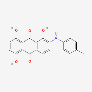 molecular formula C21H15NO5 B13133281 1,5,8-Trihydroxy-2-(4-methylanilino)anthracene-9,10-dione CAS No. 61548-23-0