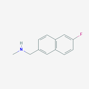 molecular formula C12H12FN B13133299 1-(6-Fluoronaphthalen-2-yl)-N-methylmethanamine 