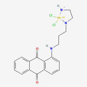 Platinum,[1-[[3-[(2-aminoethyl)amino]propyl]amino]-9,10-anthracenedione]dichloro