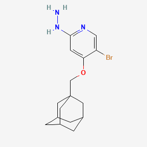 4-(Adamantan-1-ylmethoxy)-5-bromo-2-hydrazinylpyridine