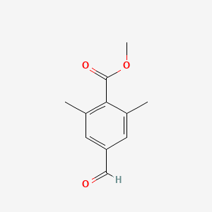 molecular formula C11H12O3 B13133334 Methyl 4-formyl-2,6-dimethylbenzoate 