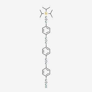 molecular formula C35H34Si B1313336 ((4-((4-((4-乙炔基苯基)乙炔基)苯基)乙炔基)苯基)乙炔基)三异丙基硅烷 CAS No. 176977-38-1