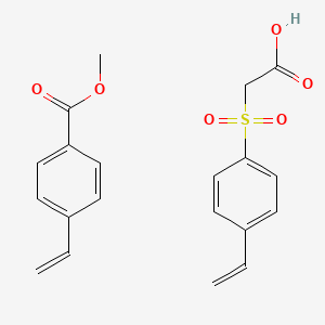 molecular formula C20H20O6S B13133369 2-(4-Ethenylphenyl)sulfonylacetic acid;methyl 4-ethenylbenzoate 