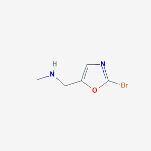 molecular formula C5H7BrN2O B13133384 1-(2-Bromooxazol-5-yl)-N-methylmethanamine 