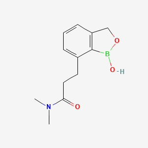 molecular formula C12H16BNO3 B13133450 3-(1-hydroxy-3H-2,1-benzoxaborol-7-yl)-N,N-dimethyl-propanamide 