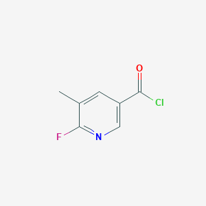 molecular formula C7H5ClFNO B13133462 6-Fluoro-5-methylnicotinoyl Chloride 