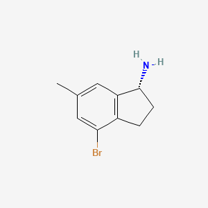 1H-Inden-1-amine,4-bromo-2,3-dihydro-6-methyl-,(1R)-