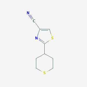 2-(Tetrahydro-2H-thiopyran-4-yl)thiazole-4-carbonitrile