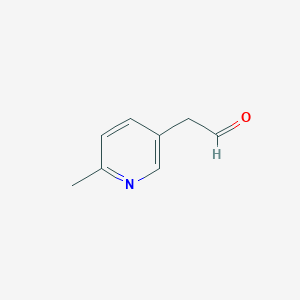 molecular formula C8H9NO B13133516 2-(6-Methylpyridin-3-yl)acetaldehyde 