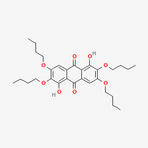 molecular formula C30H40O8 B13133533 2,3,6,7-Tetrabutoxy-1,5-dihydroxyanthracene-9,10-dione CAS No. 205243-23-8