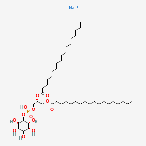 molecular formula C45H87NaO13P+ B13133589 sodium;[(2R)-3-[hydroxy-[(2R,3S,5R,6R)-2,3,4,5,6-pentahydroxycyclohexyl]oxyphosphoryl]oxy-2-octadecanoyloxypropyl] octadecanoate 