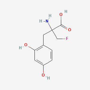 molecular formula C10H12FNO4 B13133591 2-Amino-2-(2,4-dihydroxybenzyl)-3-fluoropropanoicacid 