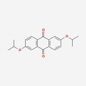 molecular formula C20H20O4 B13133592 2,6-Bis[(propan-2-yl)oxy]anthracene-9,10-dione CAS No. 91854-17-0