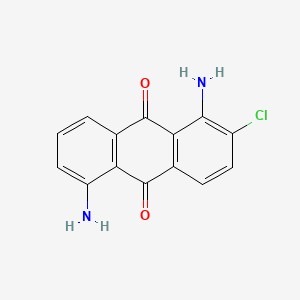 molecular formula C14H9ClN2O2 B13133614 1,5-Diamino-2-chloro-9,10-anthracenedione CAS No. 6313-43-5