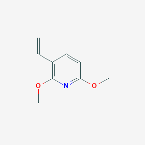 molecular formula C9H11NO2 B13133684 2,6-Dimethoxy-3-vinylpyridine 