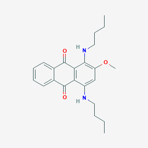 molecular formula C23H28N2O3 B13133722 1,4-Bis(butylamino)-2-methoxyanthracene-9,10-dione CAS No. 583024-60-6