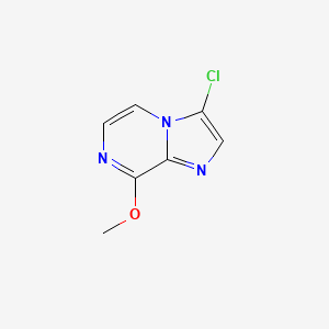 molecular formula C7H6ClN3O B13133808 3-Chloro-8-methoxyimidazo[1,2-a]pyrazine 