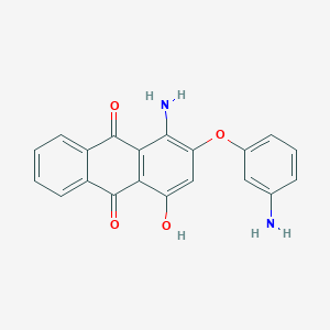 molecular formula C20H14N2O4 B13133833 1-Amino-2-(3-aminophenoxy)-4-hydroxyanthracene-9,10-dione CAS No. 89455-24-3