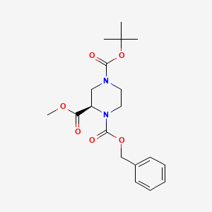 1-Benzyl4-(tert-butyl)2-methyl(R)-piperazine-1,2,4-tricarboxylate