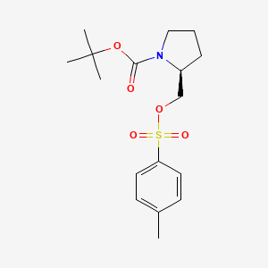 molecular formula C17H25NO5S B1313386 (S)-tert-Butyl 2-((tosyloxy)methyl)pyrrolidine-1-carboxylate CAS No. 86661-32-7