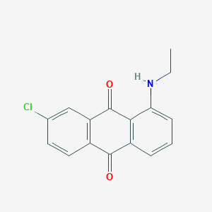 molecular formula C16H12ClNO2 B13133902 7-Chloro-1-(ethylamino)anthracene-9,10-dione CAS No. 61100-77-4