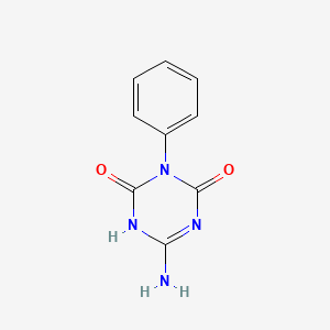 molecular formula C9H8N4O2 B13133956 6-Amino-3-phenyl-1,3,5-triazine-2,4(1H,3H)-dione CAS No. 61464-86-6