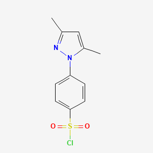 molecular formula C11H11ClN2O2S B1313396 4-(3,5-Dimethyl-1H-pyrazol-1-YL)benzenesulfonyl chloride CAS No. 61320-20-5