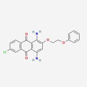 molecular formula C22H17ClN2O4 B13133972 1,4-Diamino-6-chloro-2-(2-phenoxyethoxy)anthracene-9,10-dione CAS No. 88605-45-2