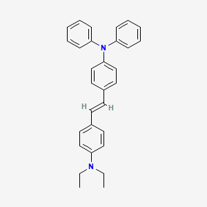 molecular formula C30H30N2 B13133981 4-(4-(Diethylamino)styryl)-N,N-diphenylaniline 