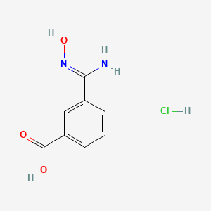 molecular formula C8H9ClN2O3 B13133988 3-(N-Hydroxycarbamimidoyl)benzoicacidhydrochloride 