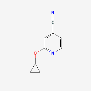 molecular formula C9H8N2O B13133991 2-Cyclopropoxyisonicotinonitrile 