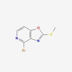 molecular formula C7H5BrN2OS B13133997 4-Bromo-2-(methylthio)oxazolo[4,5-c]pyridine 